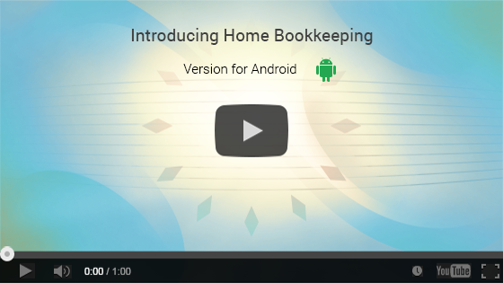 Home Bookkeeping for Android. One-minute video presentation