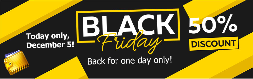 Black Friday - Discount 50!
